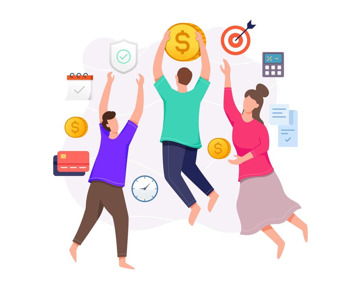 Concept illustration of financial freedom or investing vector