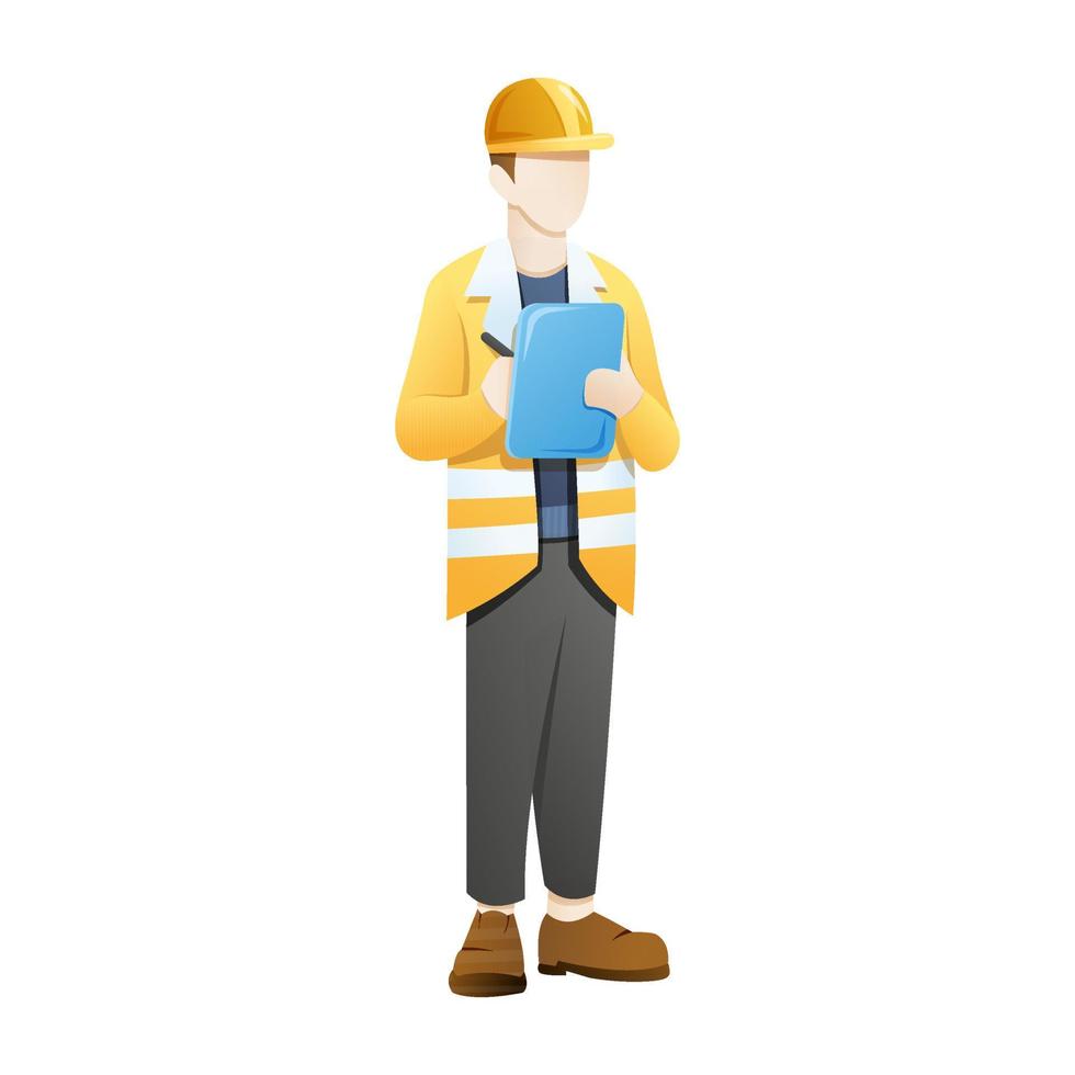 Architect or Engineer brought the checklist document vector