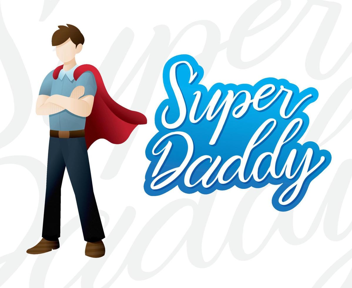 Super daddy vector illustration