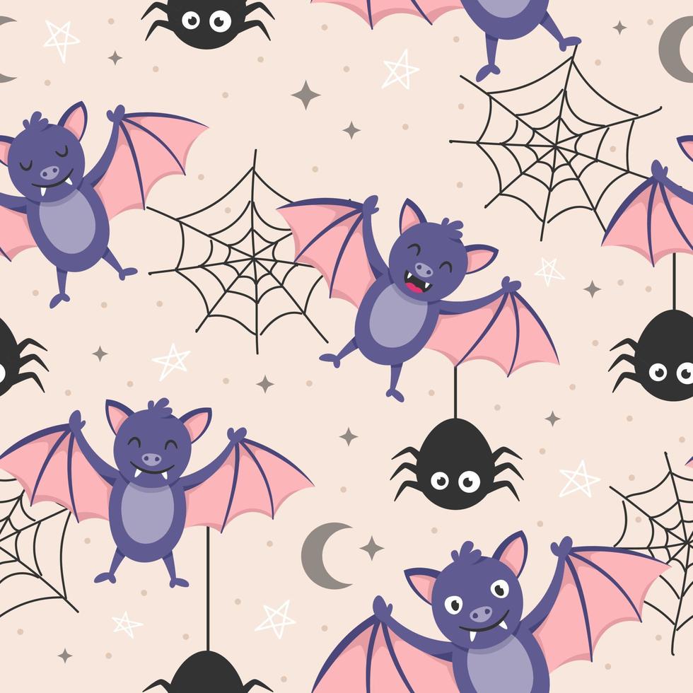 Vector bat seamless pattern