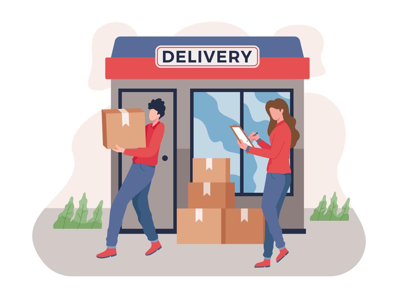 Delivery service concept illustration vector