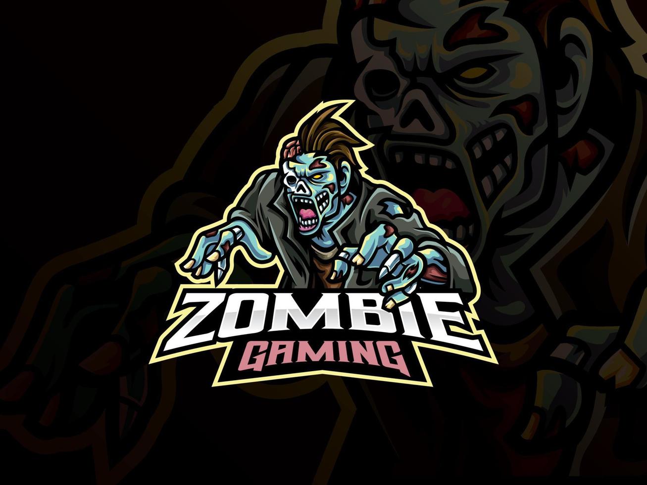 Zombie esports logo vector