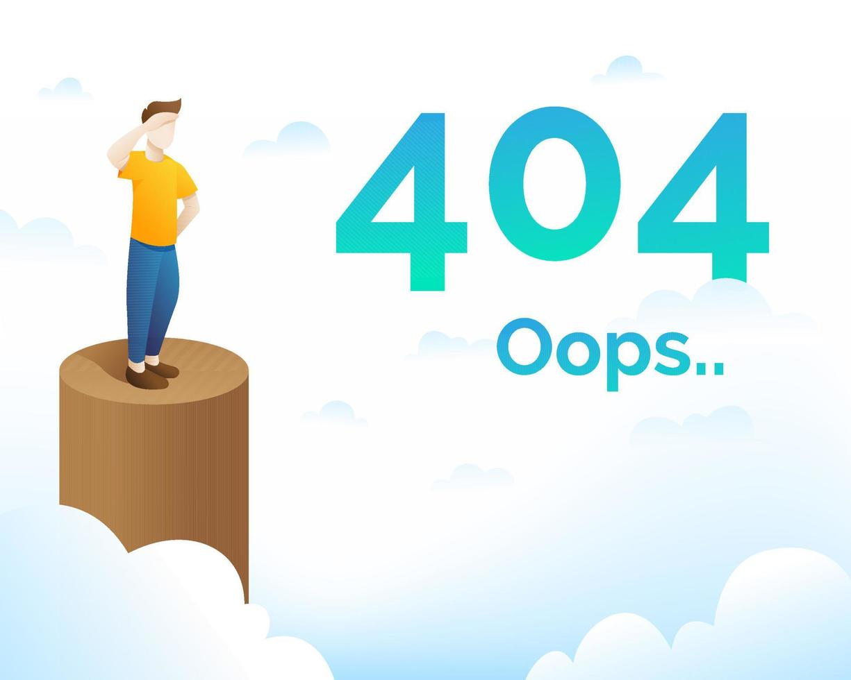 404 Error page not found concept illustration vector