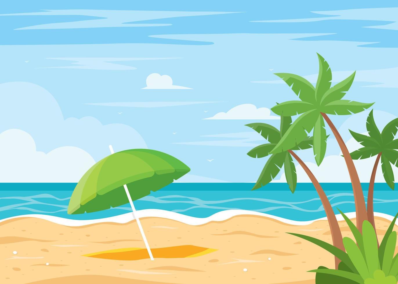 Beach background illustration vector