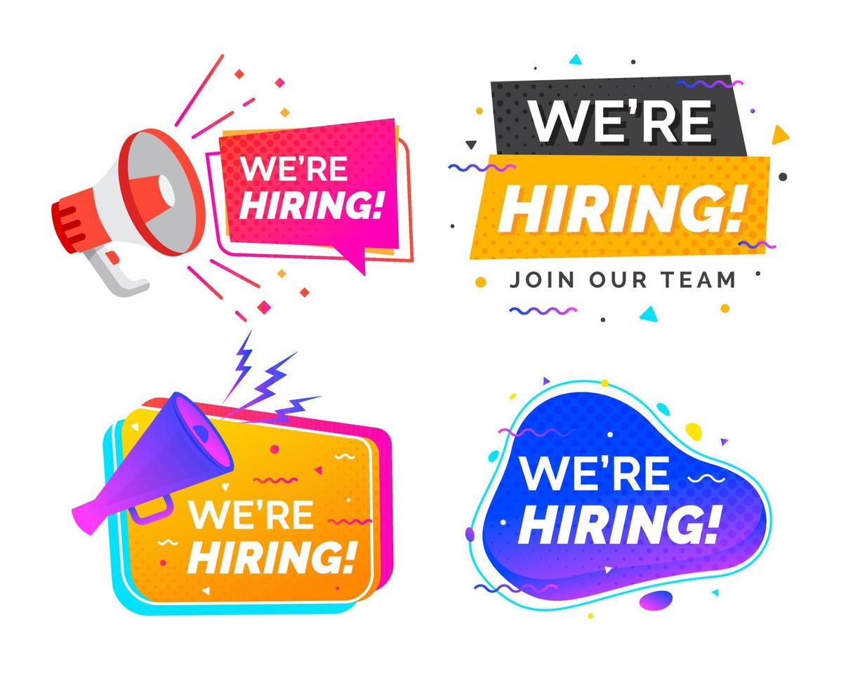 We are hiring banner vector