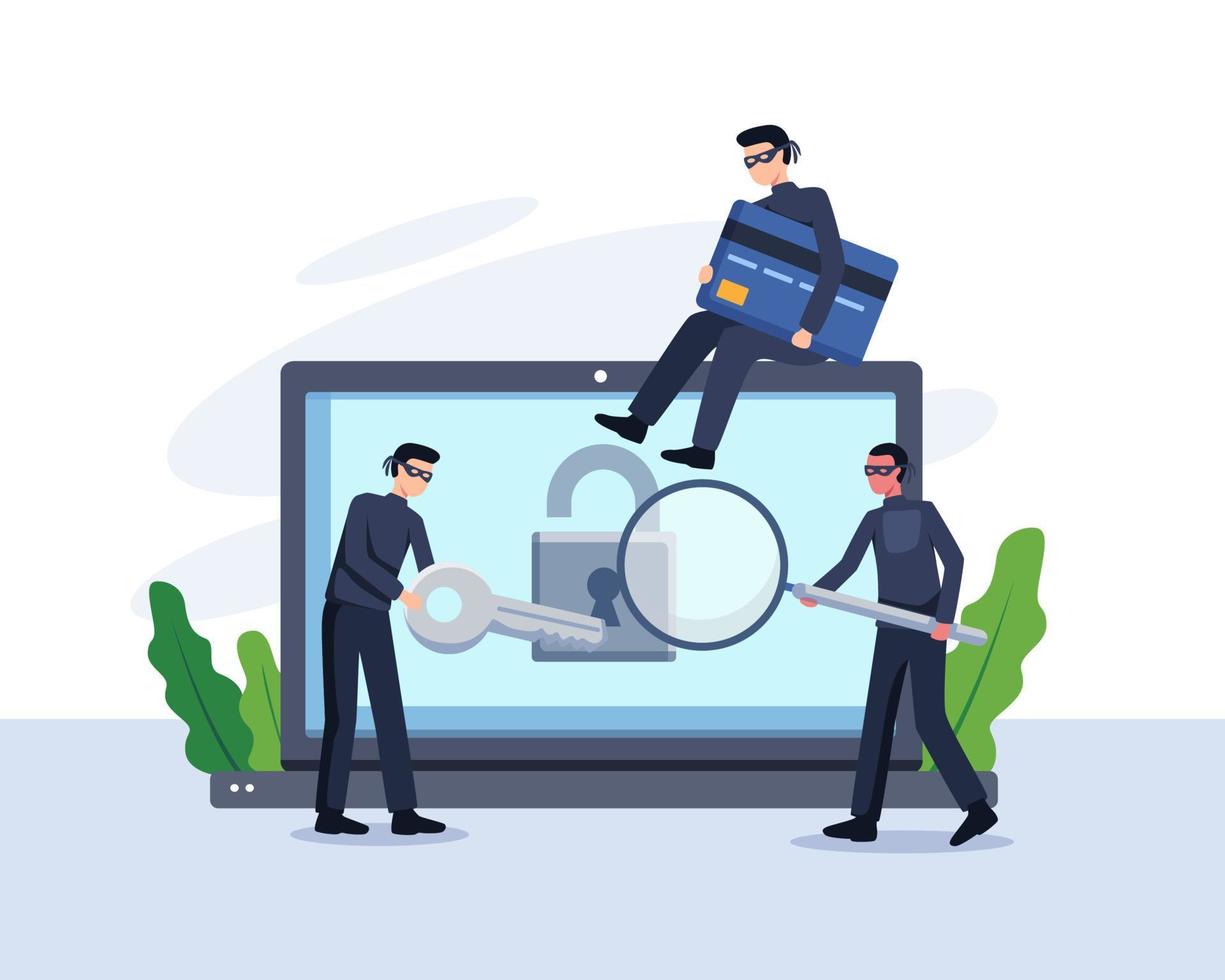 Steal data concept illustration vector