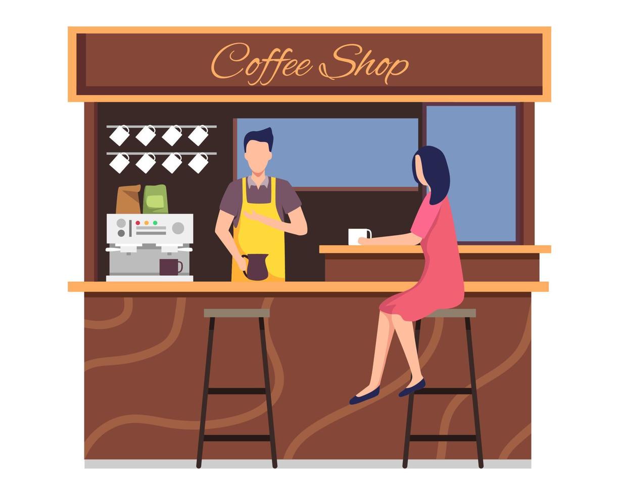 Coffee shop illustration vector