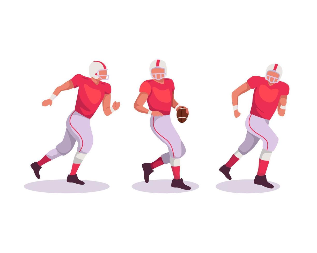 American football players illustration vector