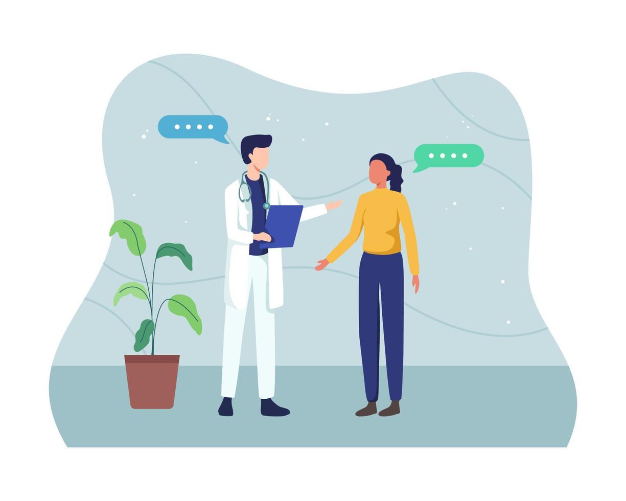 Doctor and patient illustration vector