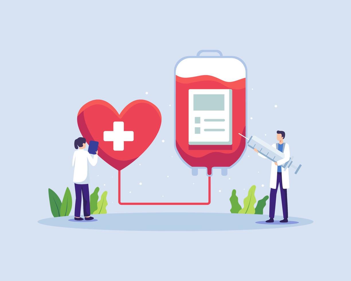 Blood donation concept illustration vector