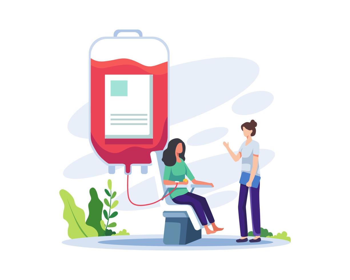 Blood donation concept illustration vector