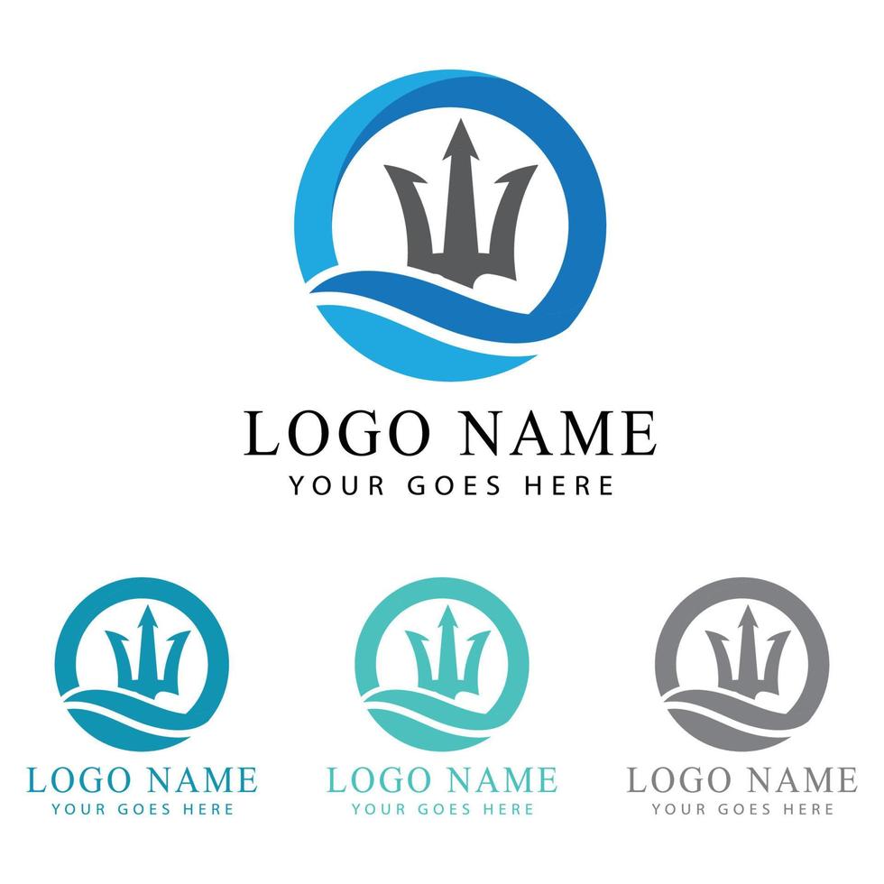 Trident Logo Template vector icon illustration design