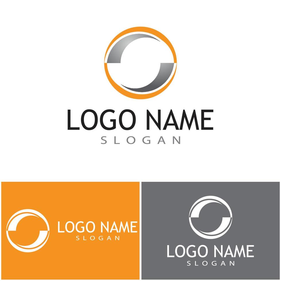 Circle vector flat design template