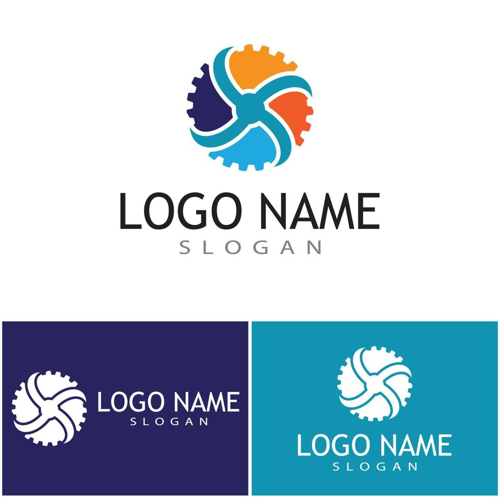 Technology logo template vector illustration