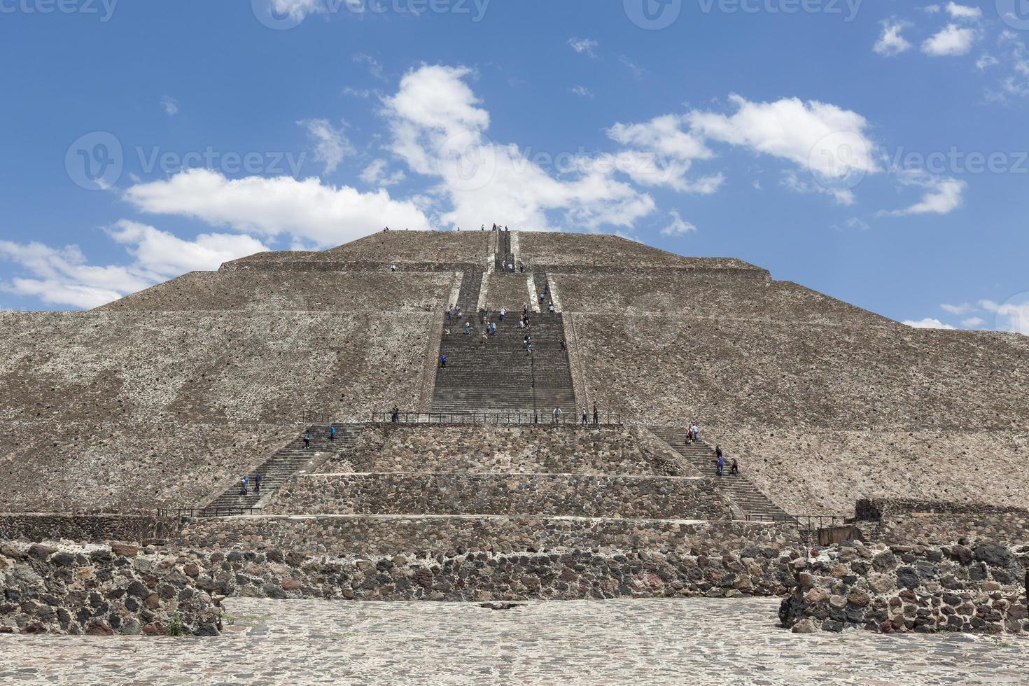 Landmark Teotihuacan pyramids complex located in Mexican Highlands and Mexico Valley close to Mexico City photo