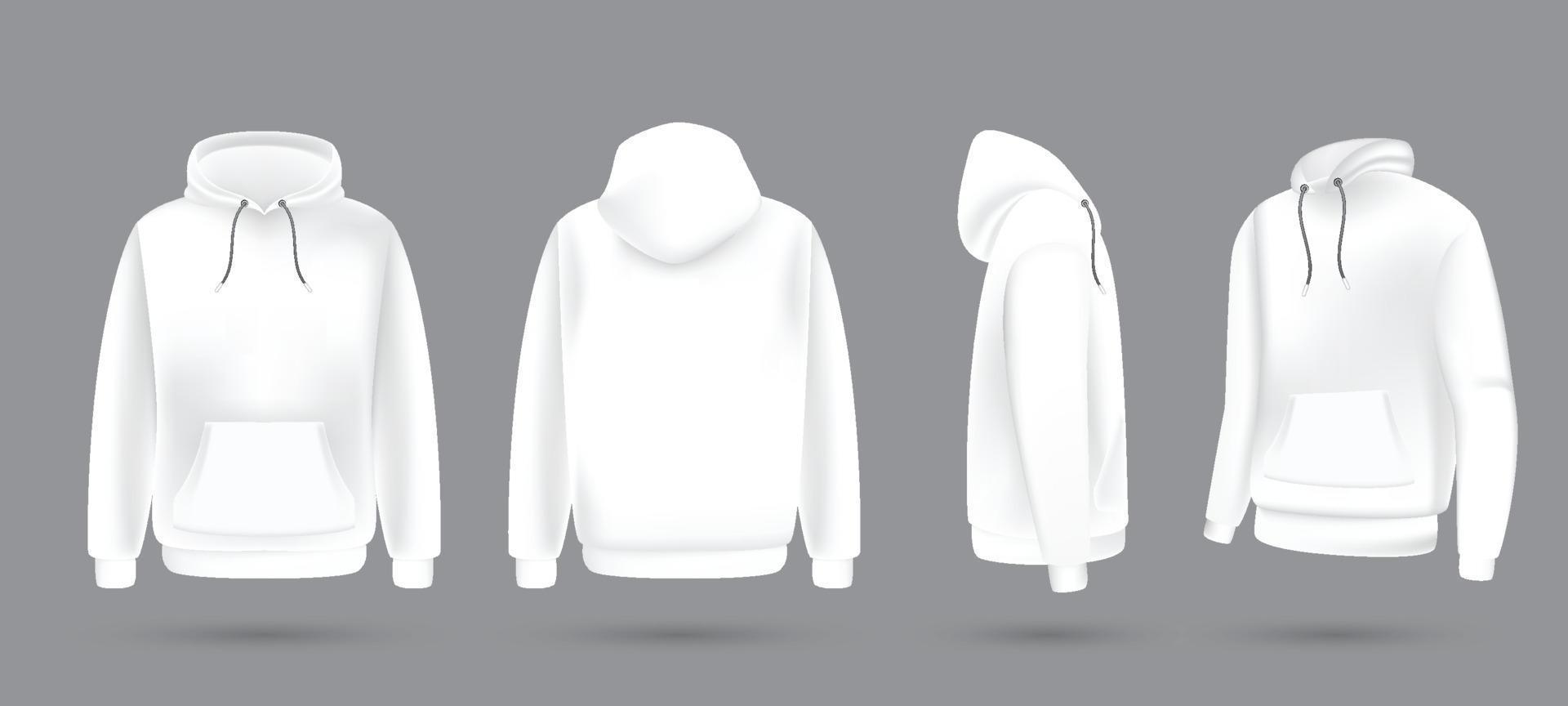 maqueta de sudadera con capucha con vista previa alternativa vector