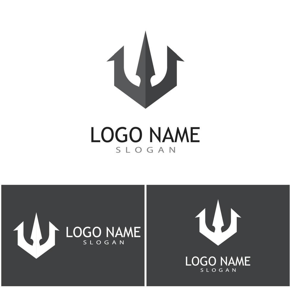 Trident Logo Template vector icon illustration design