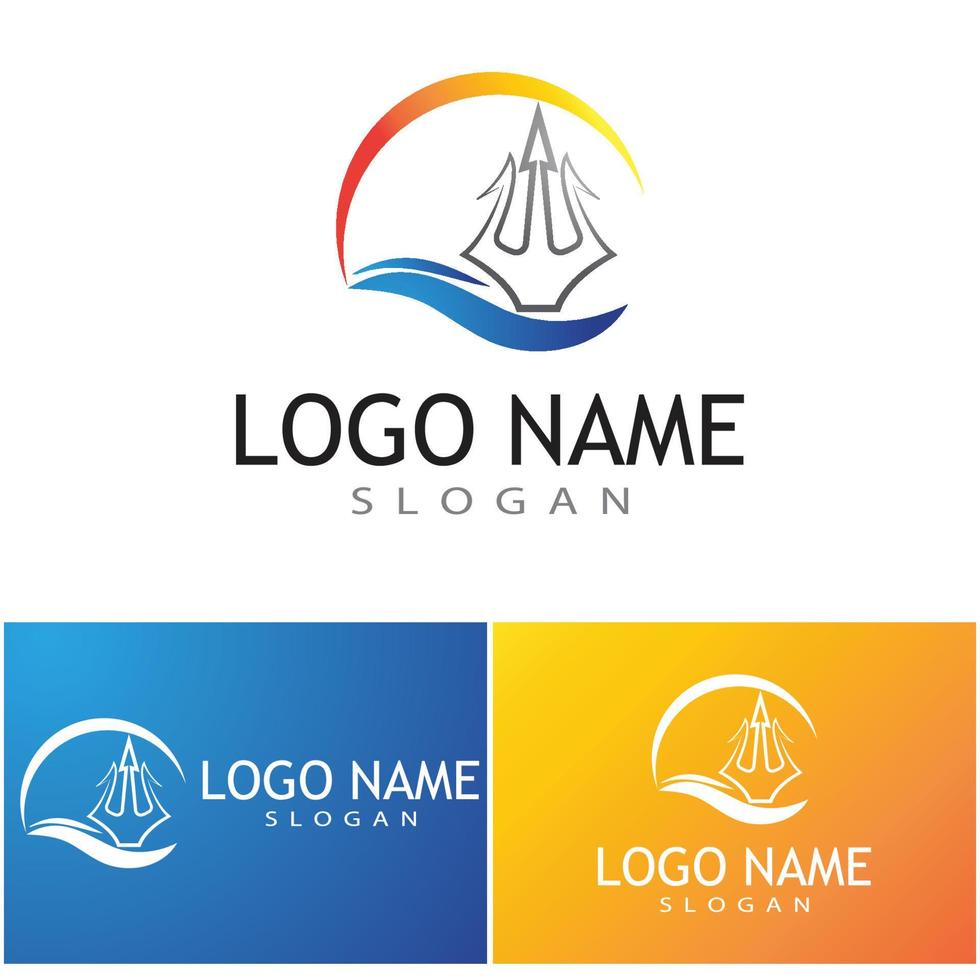 Trident Logo Template vector icon illustration design
