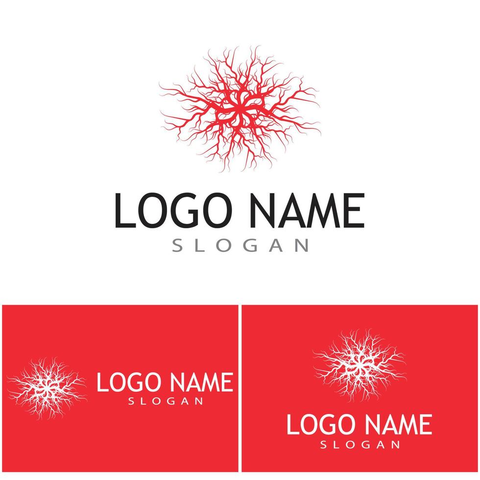 Plantilla de logotipo de venas símbolo vectorial diseño médico vector