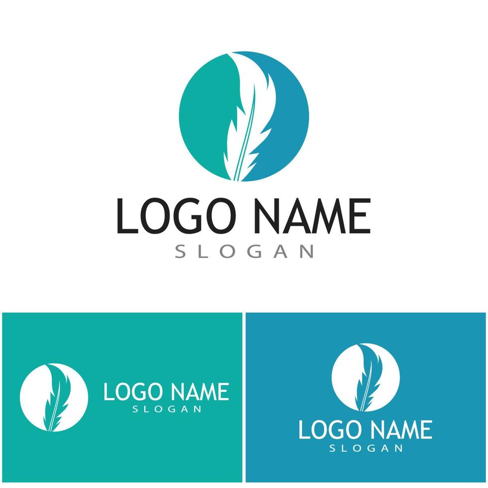 Feathers Logo Template vector symbol nature