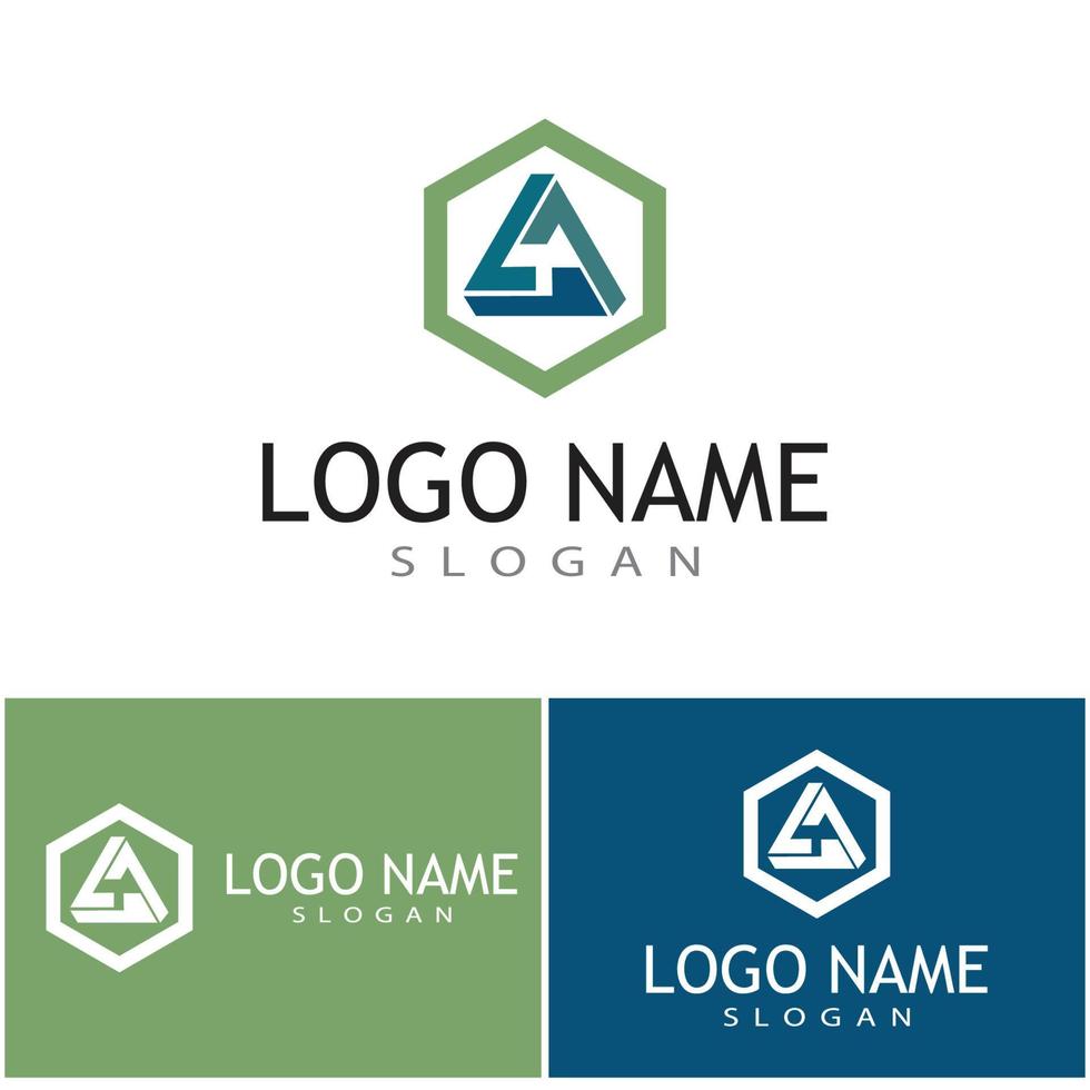 Futuristic Triangle Chain logo design inspiration vector