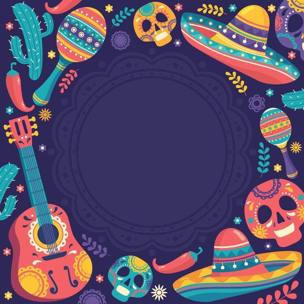 fondo colorido del festival cinco de mayo vector