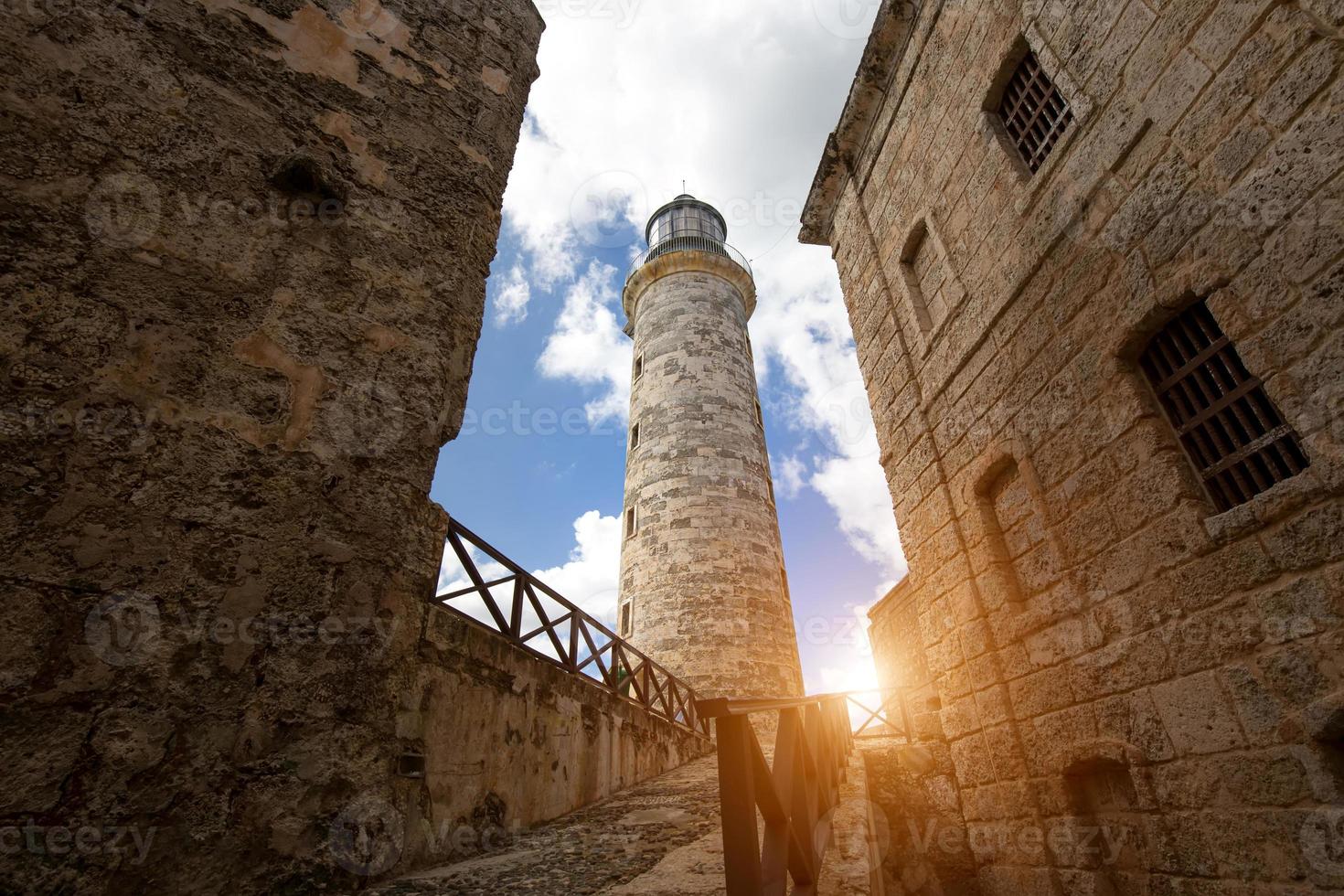 Famous Morro Castle, Castillo de los Tres Reyes del Morro, a fortress guarding the entrance to Havana bay in Havana, Cuba photo