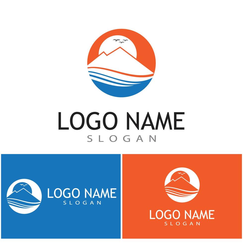 Mountain icon Logo Template Vector illustration design