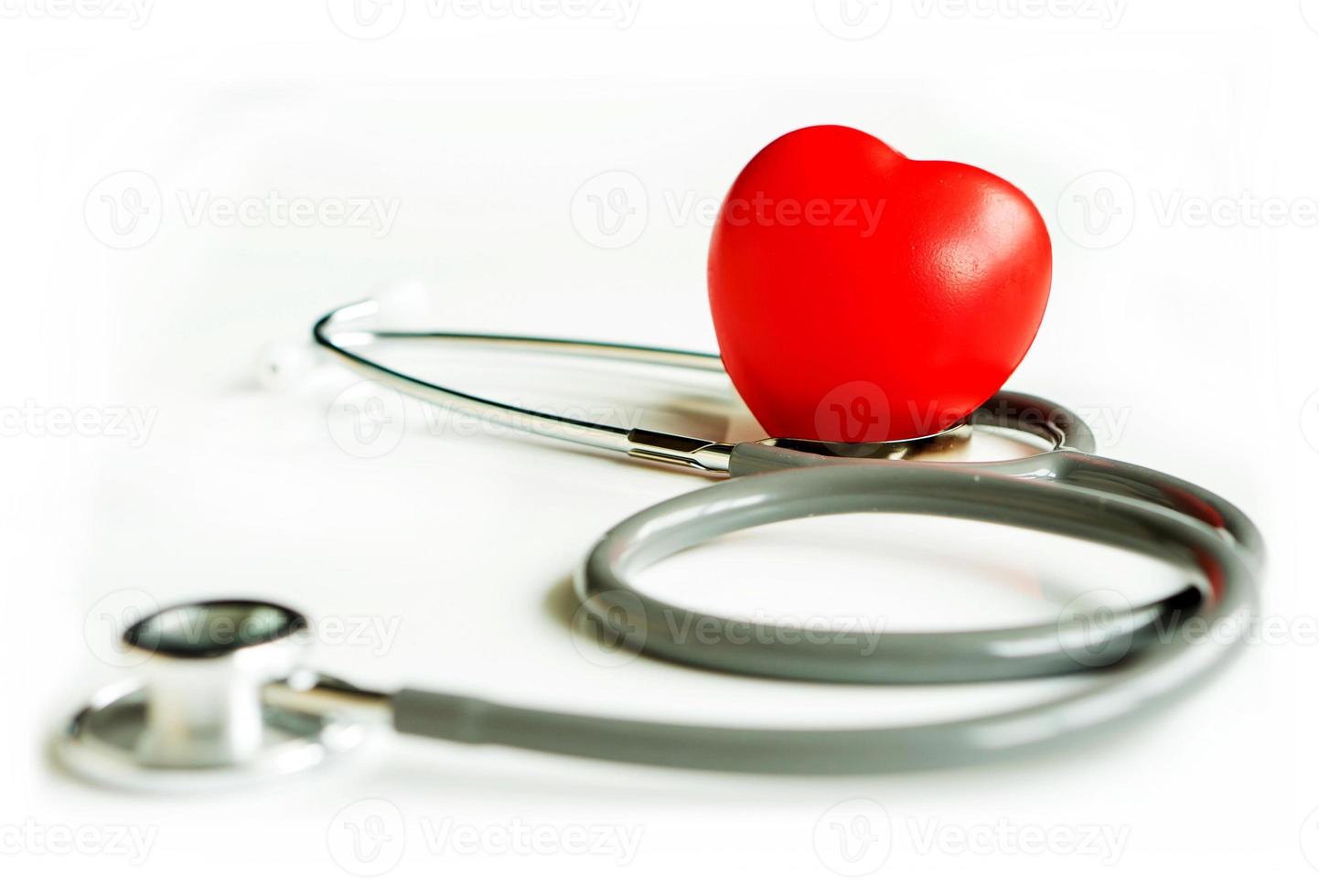 A heart with a stethoscope lying photo