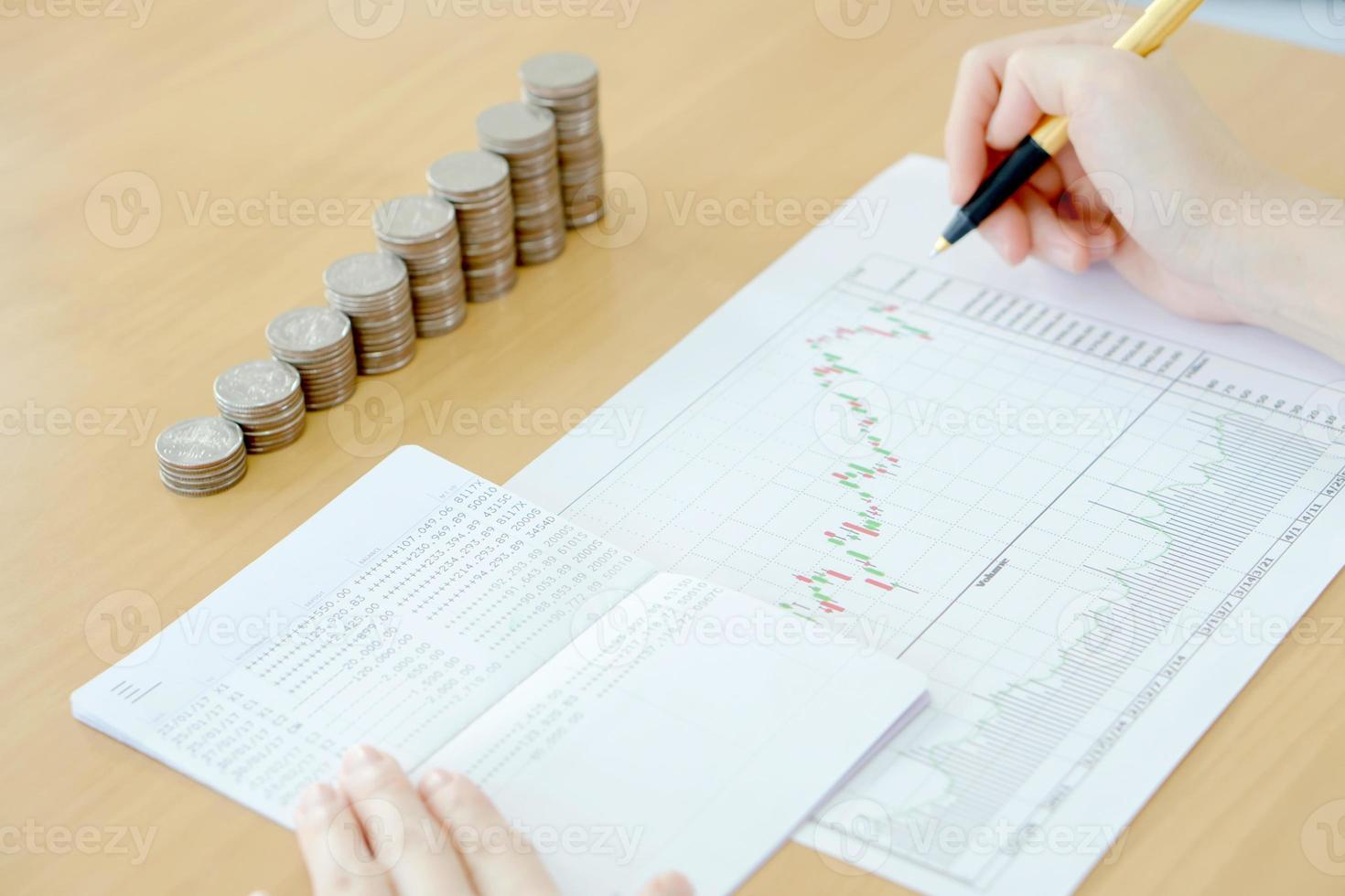 informe resumido de empresaria y concepto de análisis financiero, foto