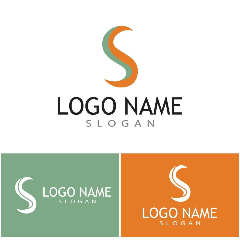 vector de diseño de logotipo de letra s corporativa empresarial