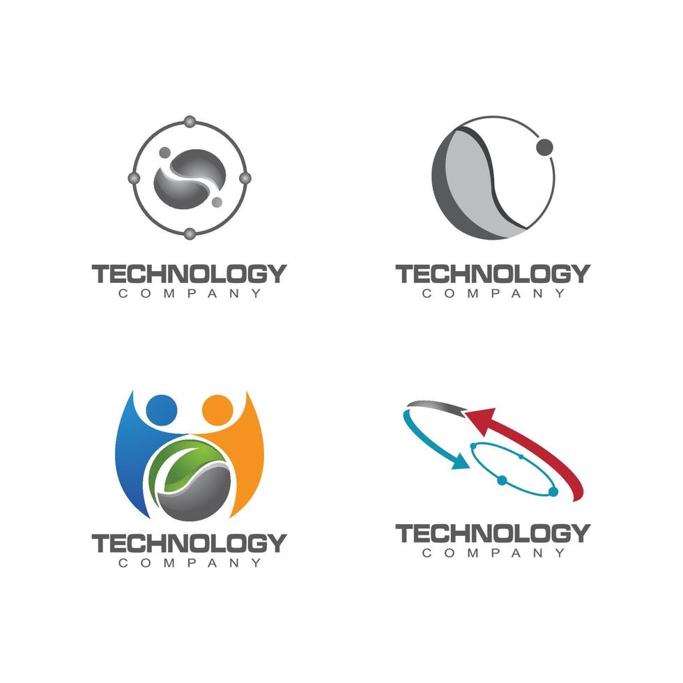 Technology logo template vector illustration