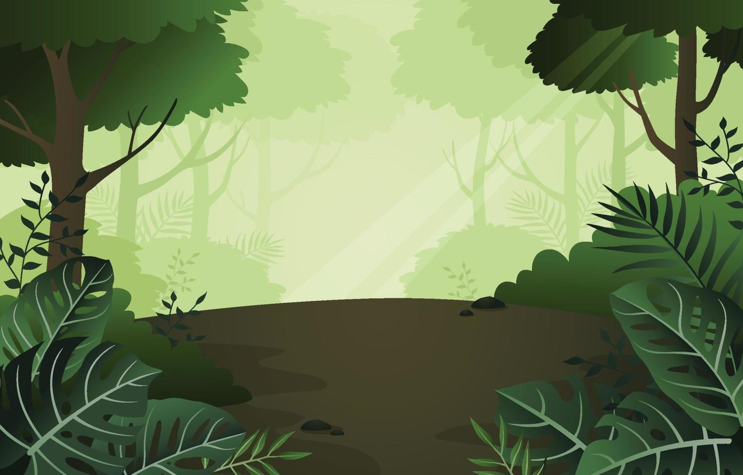 Summer Tropical Forest Background vector