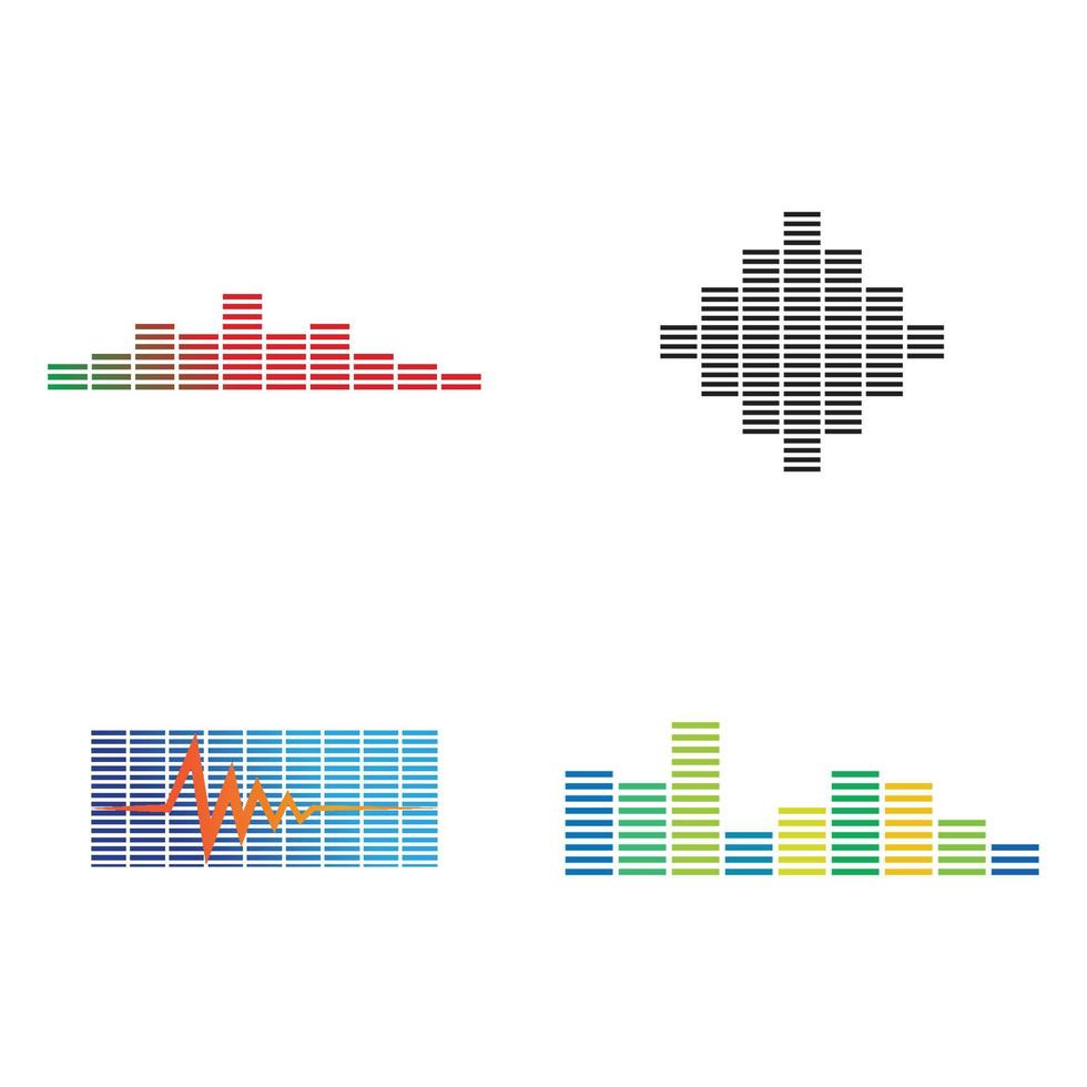 Sound waves vector illustration design template