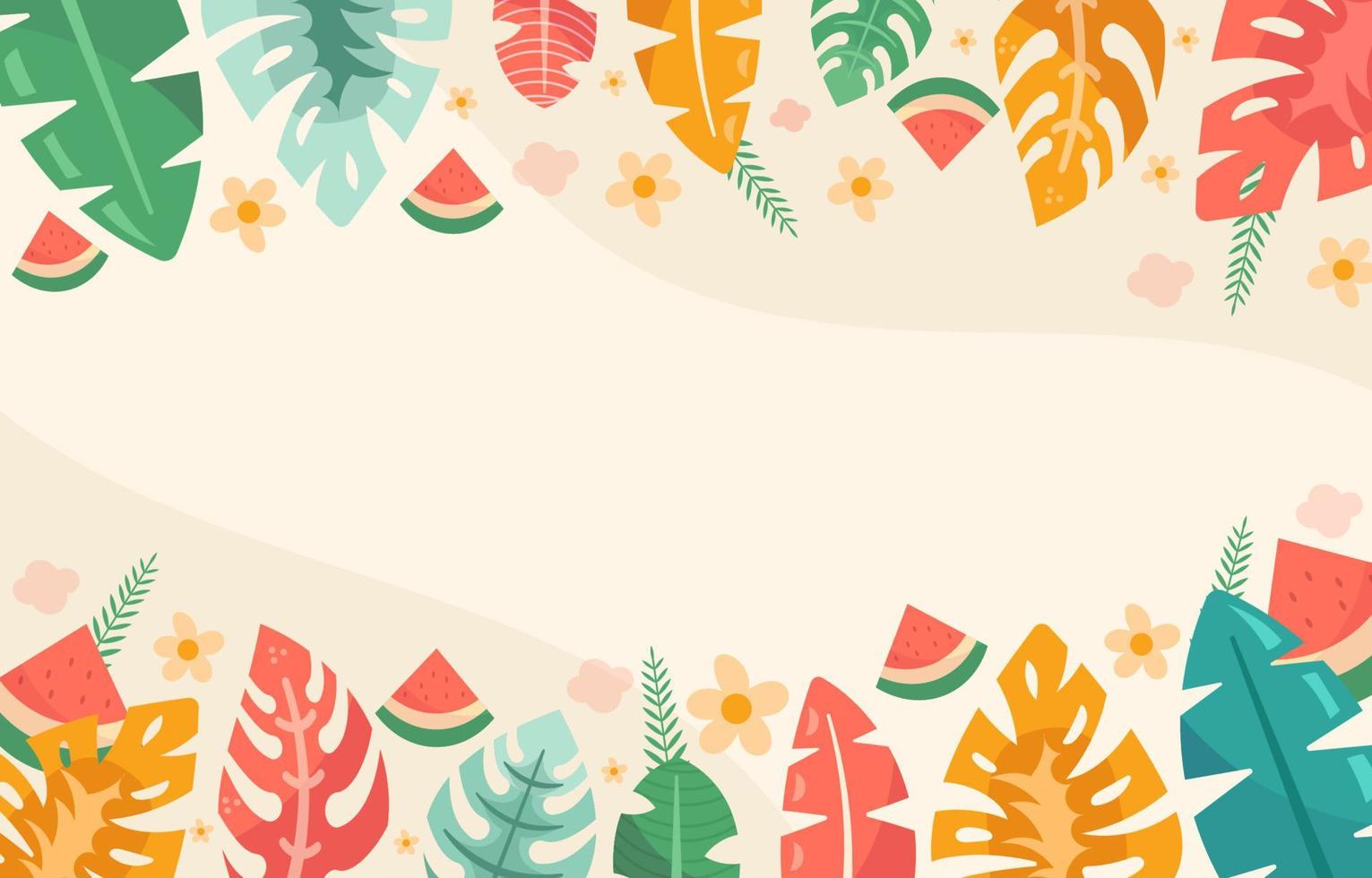 Colorful Summer Floral Background vector