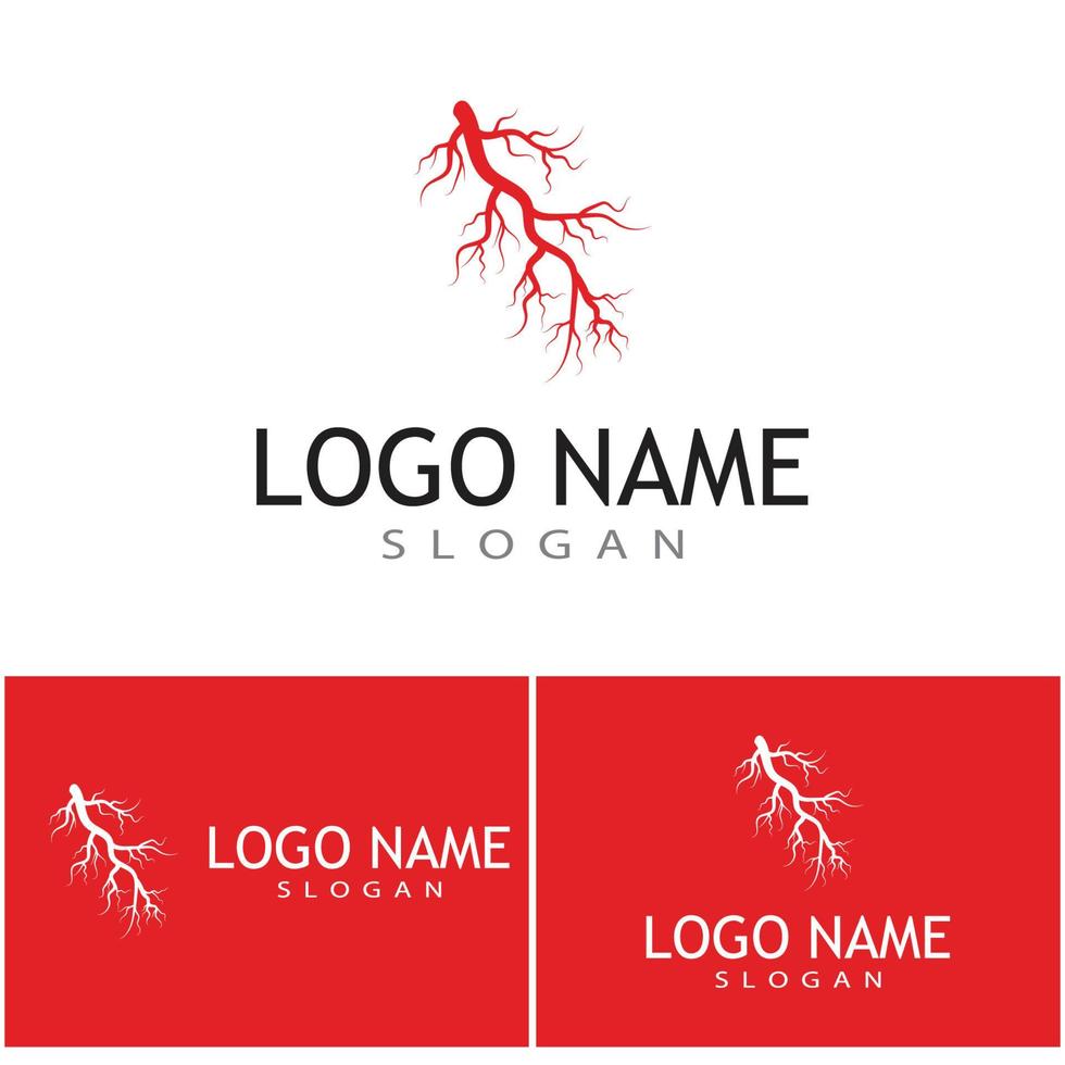 Veins Logo Template vector symbol medical design