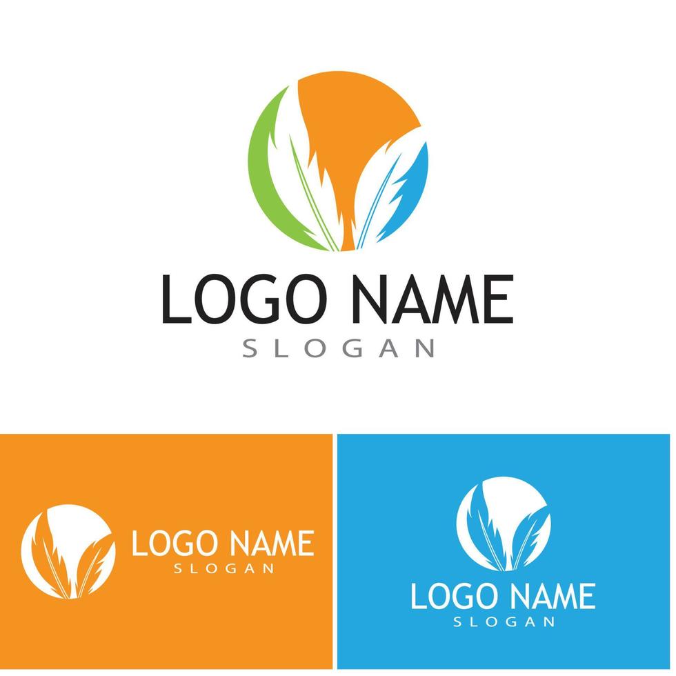 Feathers Logo Template vector symbol nature