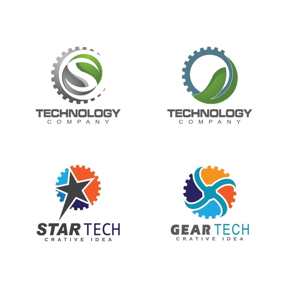 Technology logo template vector illustration