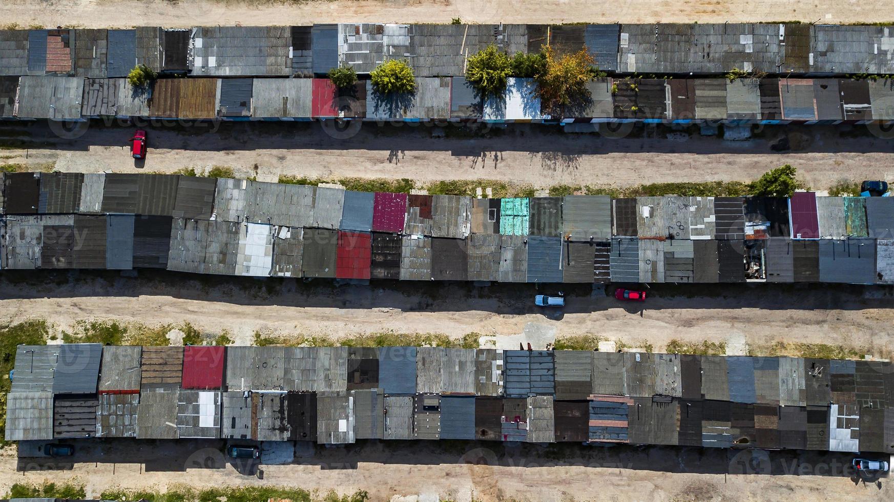 the slums the view from above aerial photography with drone photo