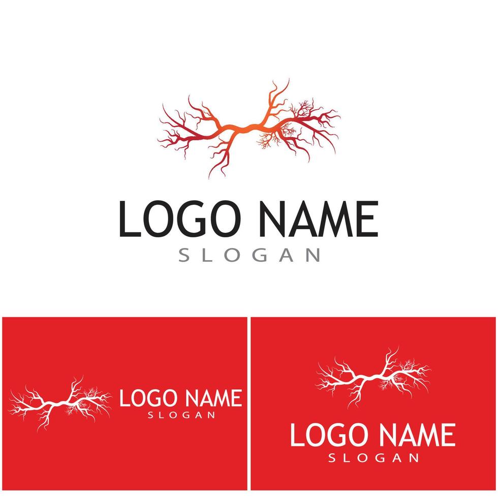 Veins Logo Template vector symbol medical design