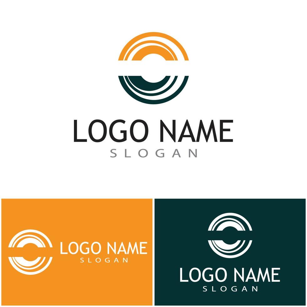 Circle vector flat design template