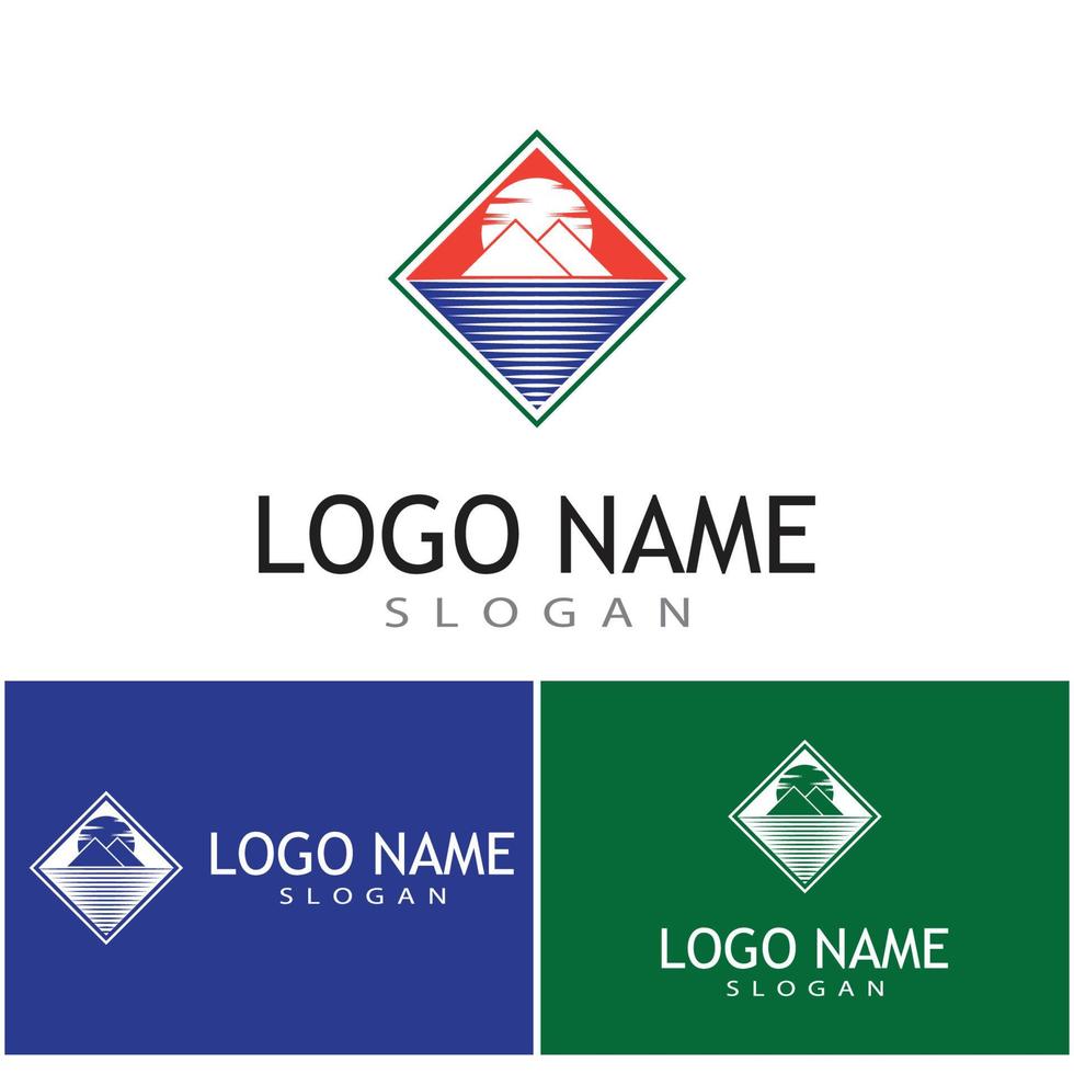 Mountain icon Logo Template Vector illustration design