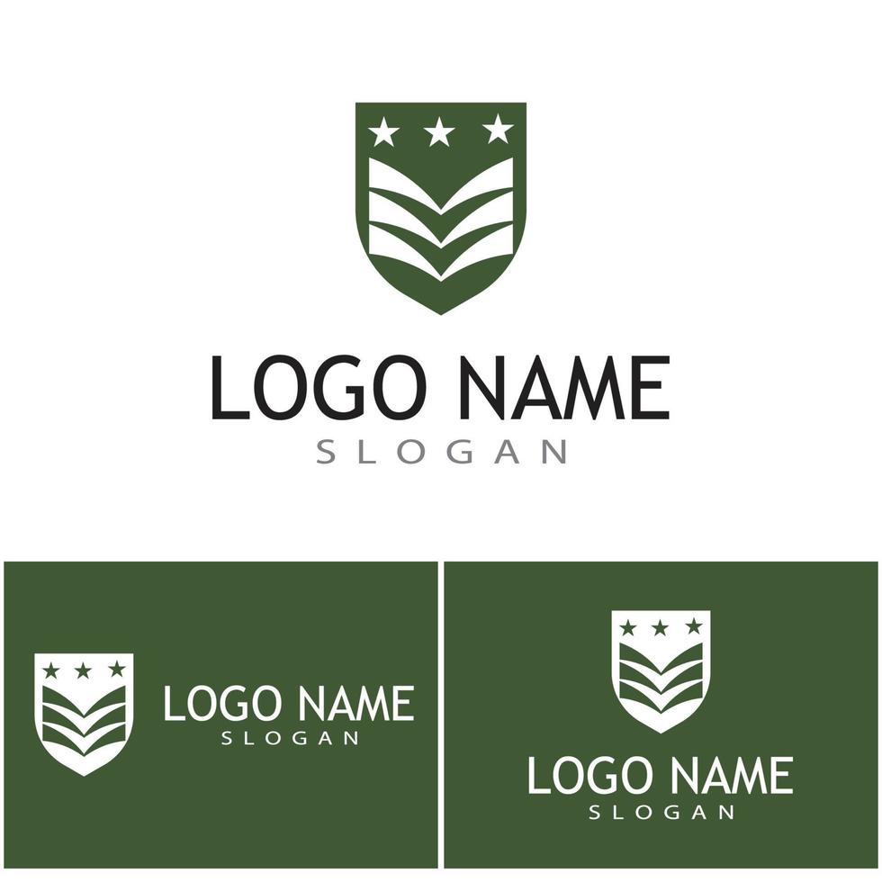 plantilla de logotipo de diseño de ilustración de vector de icono militar