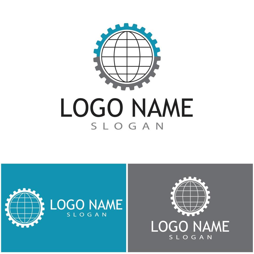 Technology logo template vector illustration