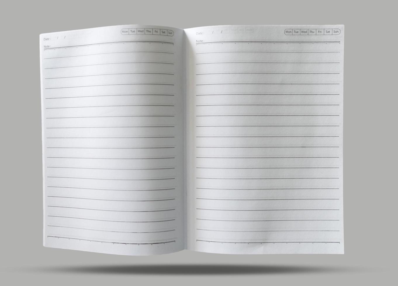 Notepad paper grid blank open photo
