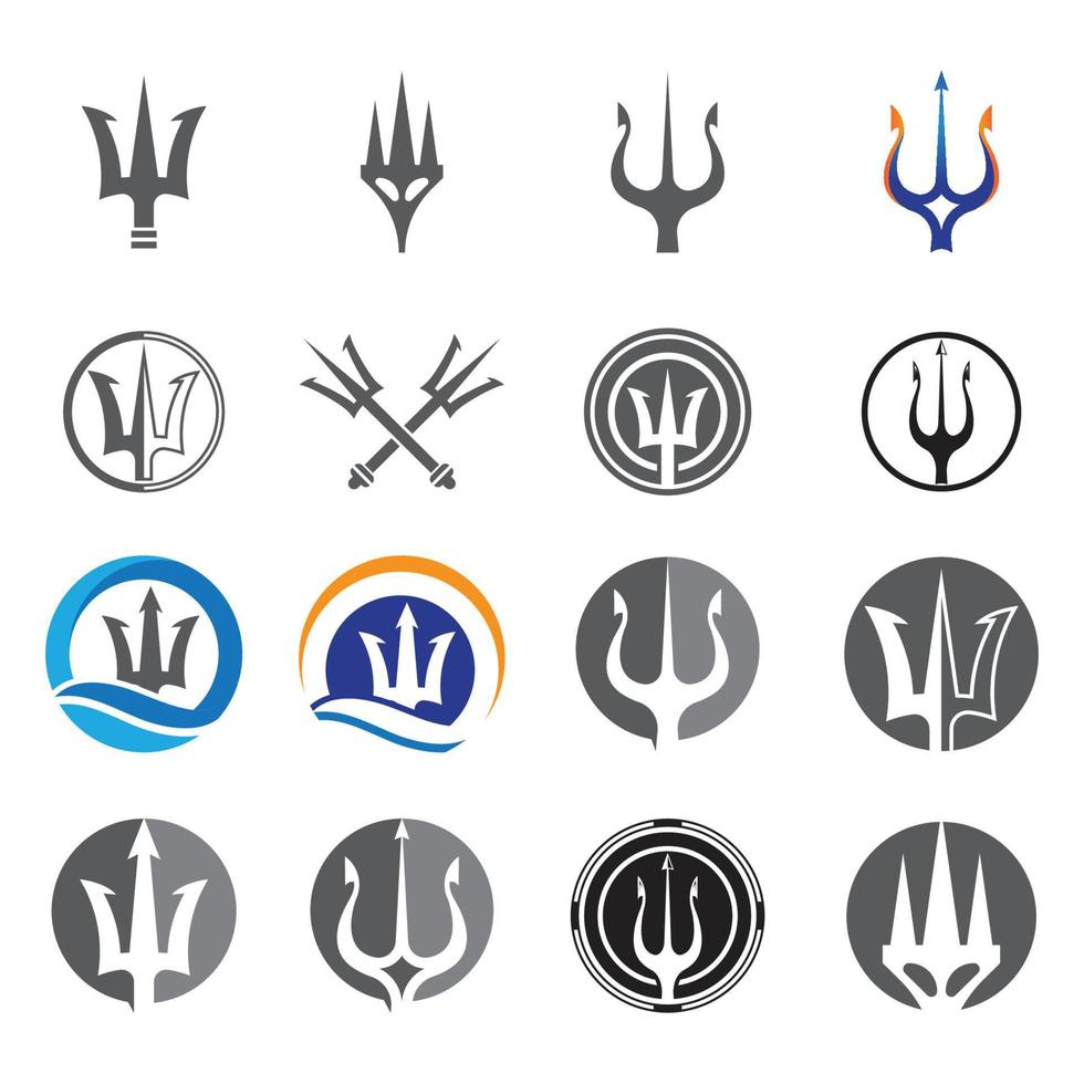 Trident Logo Template vector icon illustration design