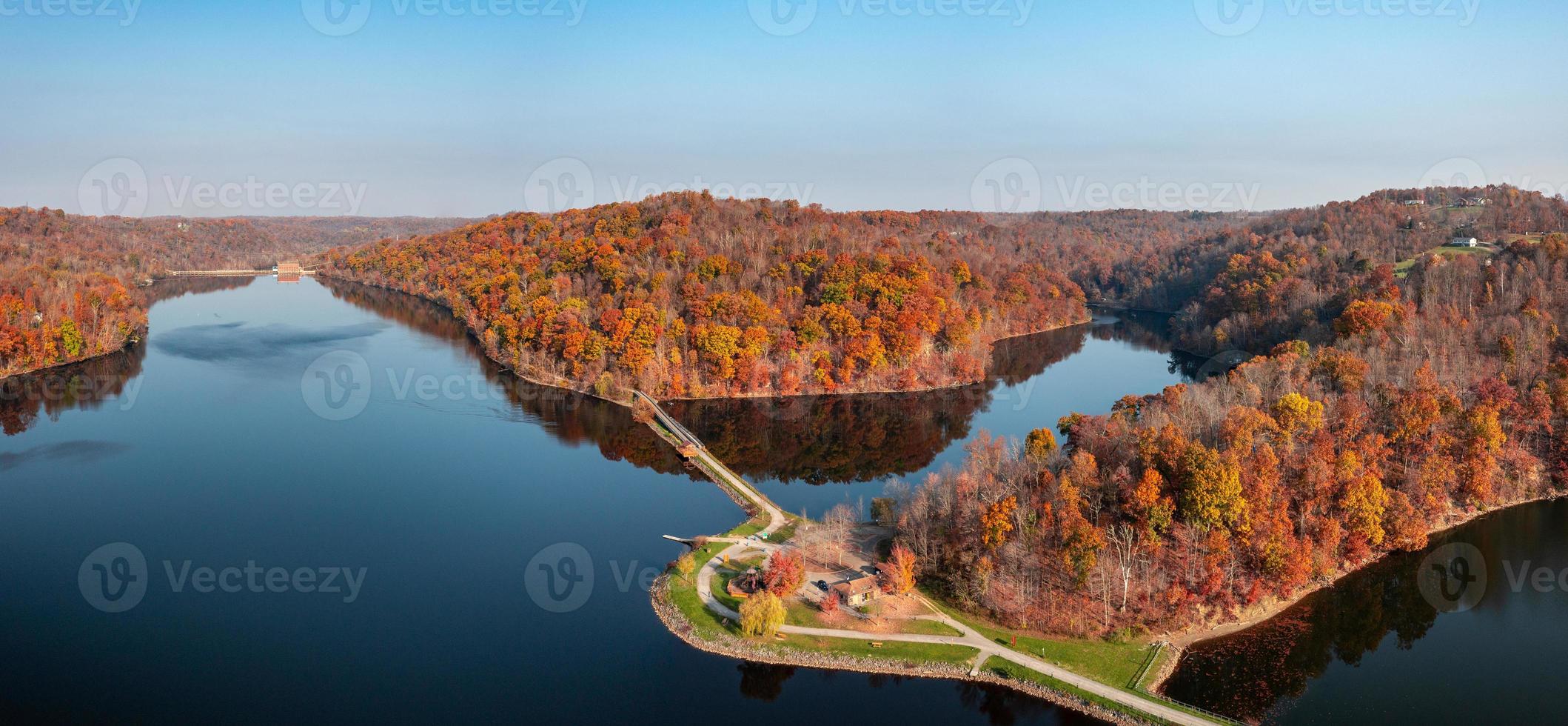 Panorama of Cheat Lake Park near Morgantown WV photo