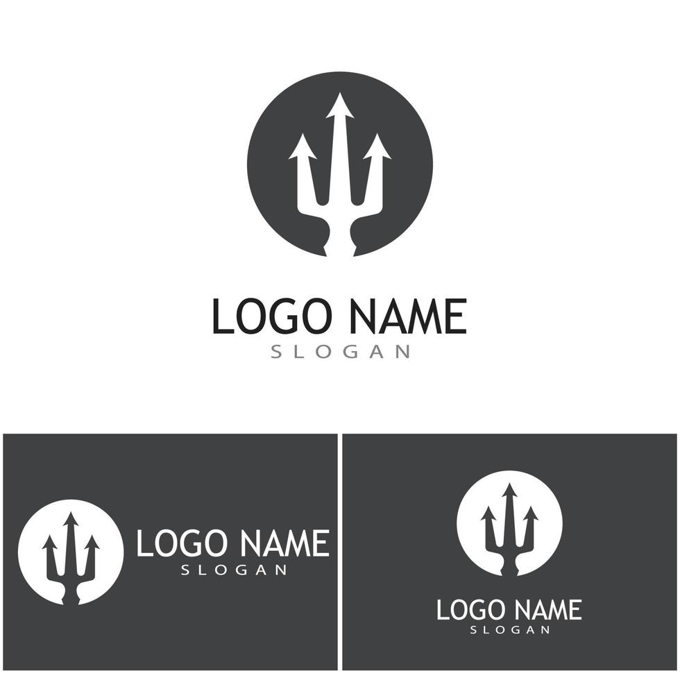 Trident Logo Template vector icon illustration design