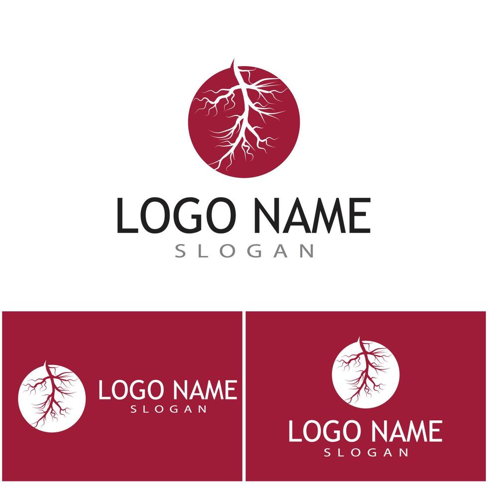 Plantilla de logotipo de venas símbolo vectorial diseño médico vector