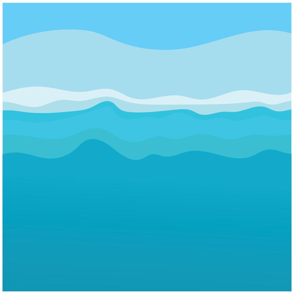 Abstract Water wave vector illustration design background